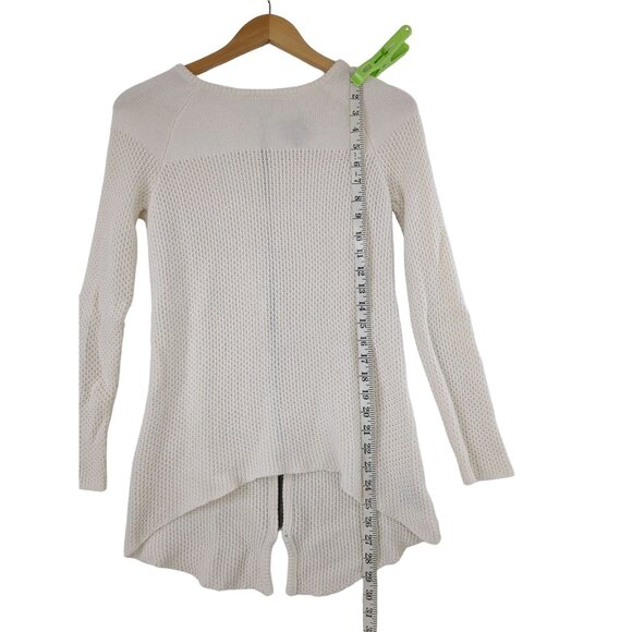Nicole By Nicole Miller Sweater Womens XS White Zip Back Cotton Blend Casual - Picture 6 of 6
